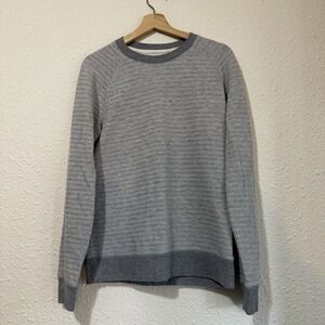Billy Reid Terry‎ Knit Crewneck Sweatshirt Long Sleeve Men's Medium Gray